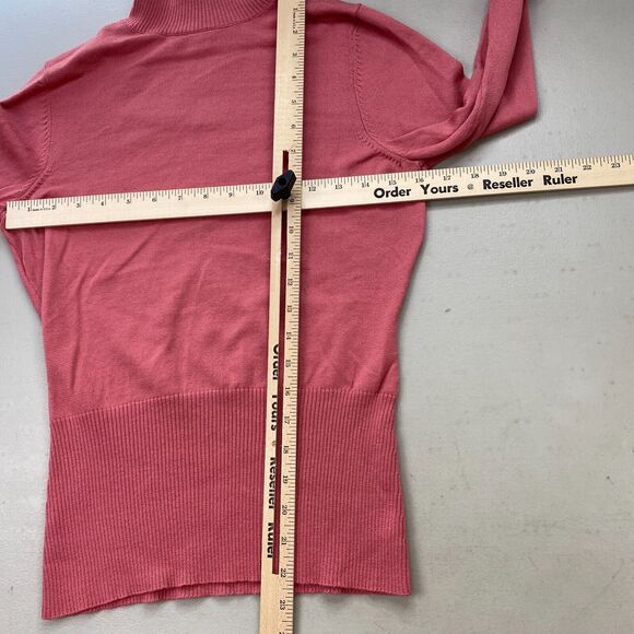Ann Taylor LOFT Merino Wool Blend Sweater Womens Small Pink Sexy Turtleneck Y2K - Picture 5 of 12